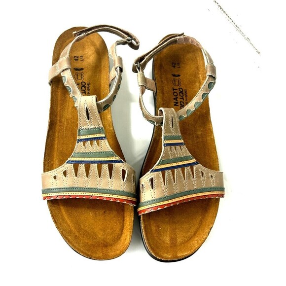 New Naot Khaki Gray Odelia Strappy Sandal Women US 11 Leather Slip On Shoes - Picture 6 of 11